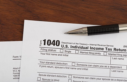 A 1040 tax form