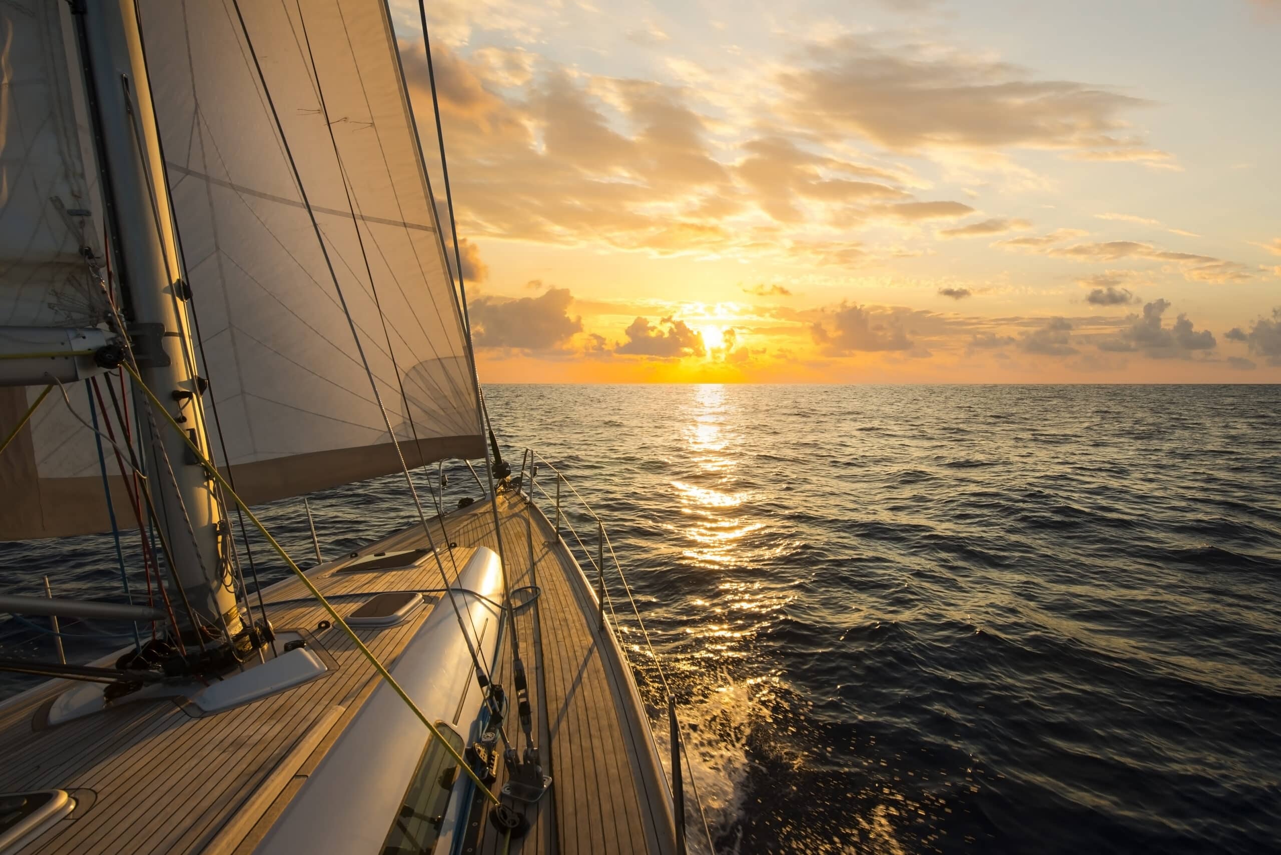 A boat sailing on the lake