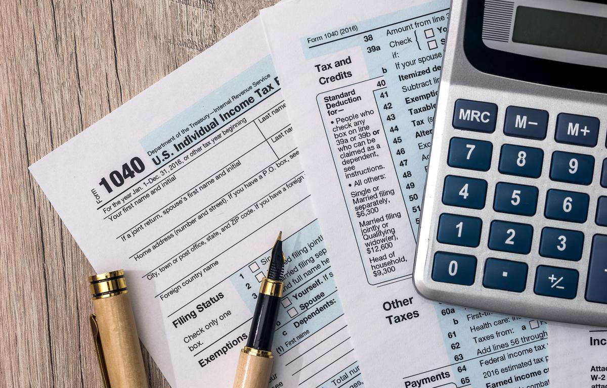 A 1040 tax form